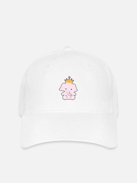 Baby Elefant, Elefanten kinder Shirt - Flexfit Cap - Weiß