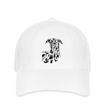 Galgo Kopf - Flexfit Cap - Weiß - Vorne