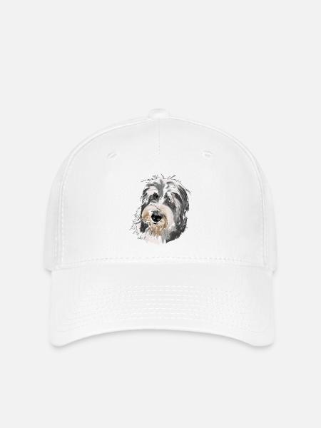 Bearded Collie - Flexfit Cap - Weiß
