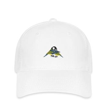 Mésange bleue - Casquette Flexfit - blanc - Devant