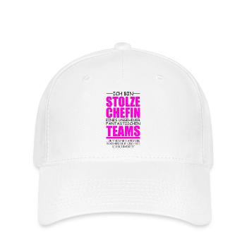 lustiges Chefin Geschenk stolze Chefin Idee - Flexfit Cap - Weiß - Vorne