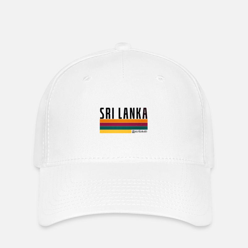 Sri Lanka Flag Stripes - Flexfit Cap - white