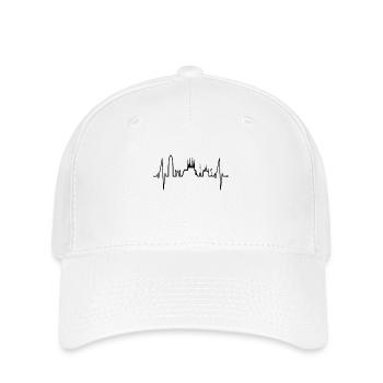 Barcelone Skyline rythme cardiaque Sagrada Familia Fan - Casquette Flexfit - blanc - Devant