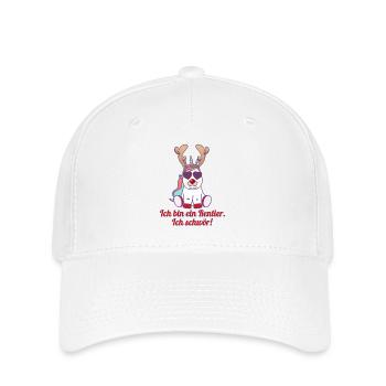 witziges Weihnachten Ich bin ein Rentier Einhorn - Flexfit Cap - Weiß - Vorne