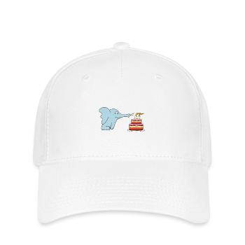 2nd birthday elephant child - Flexfit Cap - white - Front