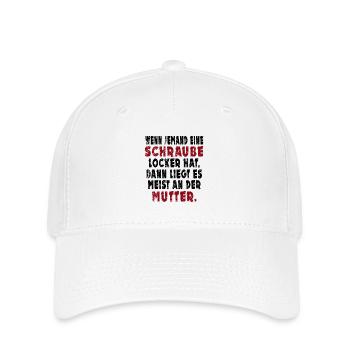 Schraube locker - Flexfit Cap - Weiß - Vorne
