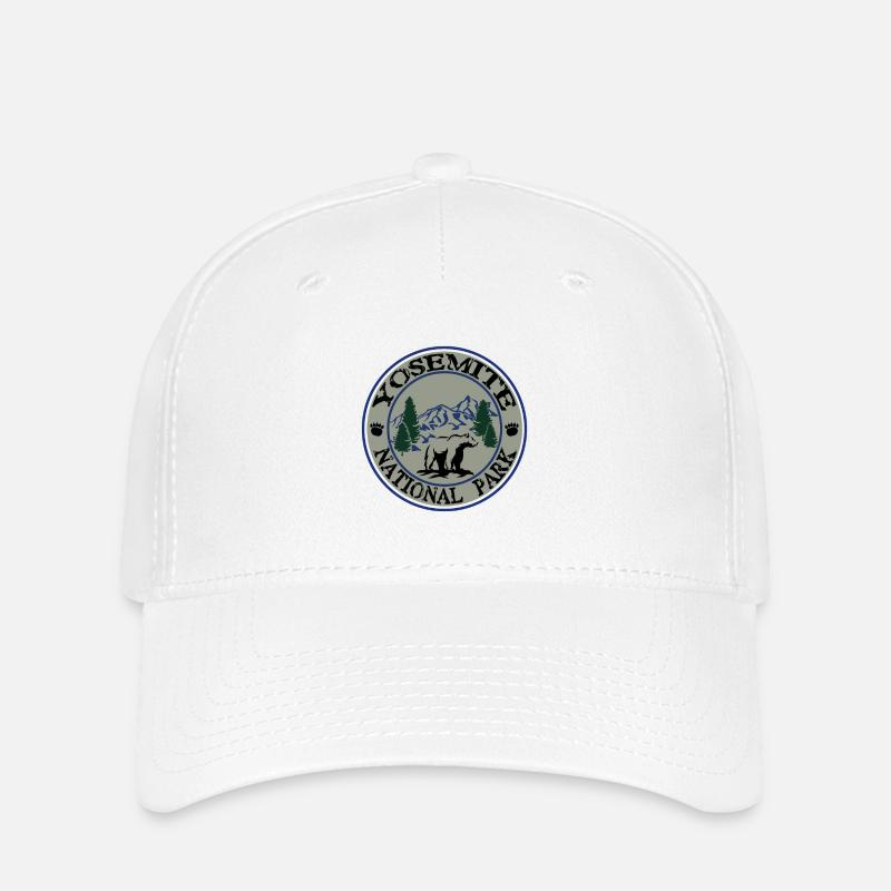 ours du parc national de Yosemite - Casquette Flexfit - blanc