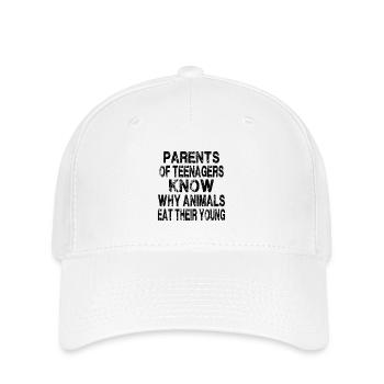 Teenager Eltern - Flexfit Cap - Weiß - Vorne