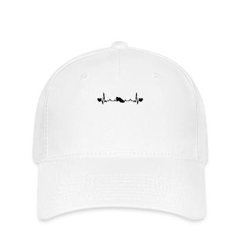 Latin danse Danse Danse Hommes Latin Heartbeat - Casquette Flexfit - blanc - Devant