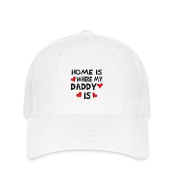 Home Is Where My Daddy Is - Casquette Flexfit - blanc - Devant
