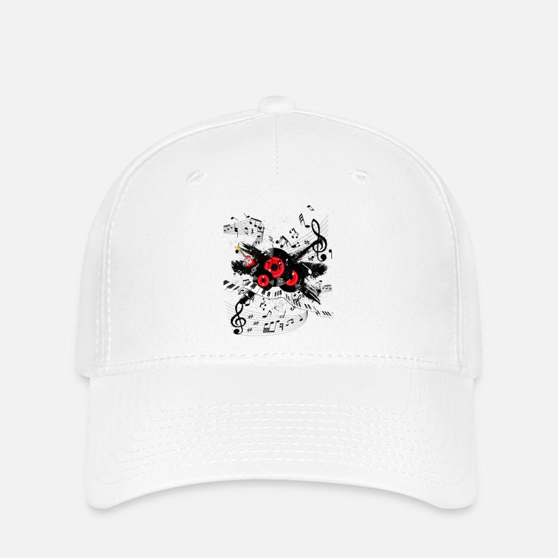 Mélodie et piste clavier Red Record - Casquette Flexfit - blanc
