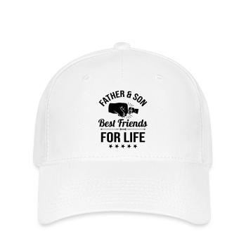 Vater und Sohn beste Freunde Faust Faustschlag - Flexfit Cap - Weiß - Vorne