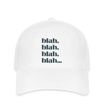 Blah bla bla - Casquette Flexfit - blanc - Devant