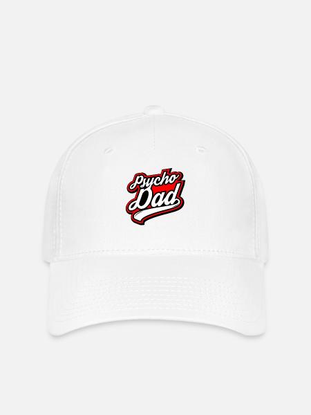 Psycho - Papa - Psycho - Dad - Flexfit Cap - Weiß