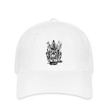 Wikinger Krieger Kopf - Flexfit Cap - Weiß - Vorne