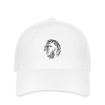 Awesome Horse Graphic Horseback Riding, Equestrian - Flexfit Cap - white - Front