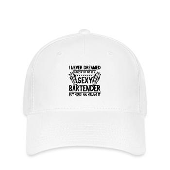 Barman sexy - Casquette Flexfit - blanc - Devant