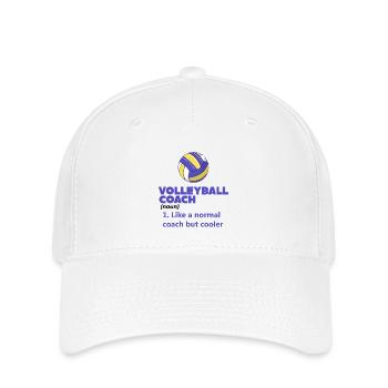Volleyball Coach Definition - Flexfit Cap - white - Front