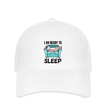 dormir - Casquette Flexfit - blanc - Devant