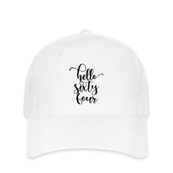 Bonjour Soixante Quatre Mignon 64 ans Anniversaire - Casquette Flexfit - blanc - Devant