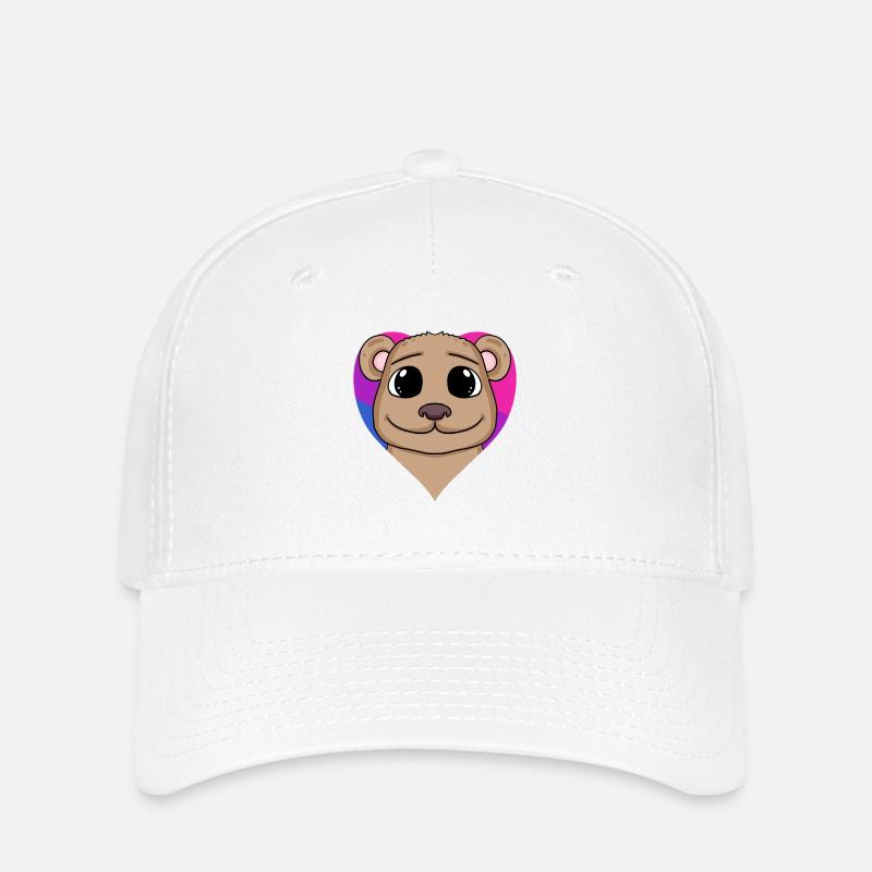 Bisexuell Braunbär Geschenk - Flexfit Cap - Weiß