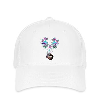 Magic Mushrooms Mushroom Face - Flexfit Cap - white - Front