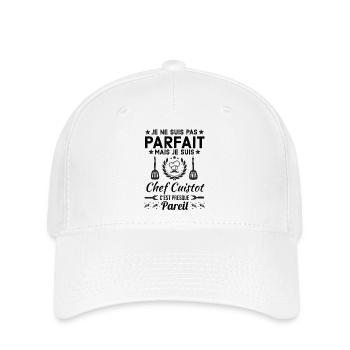 Pas Parfait mais chef CUISTOT 1 - Casquette Flexfit - blanc - Devant