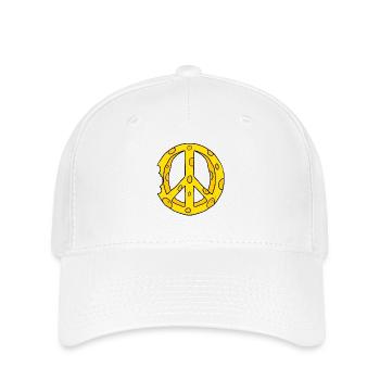 Käse Peace Frieden - Flexfit Cap - Weiß - Vorne