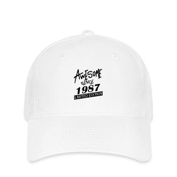 1987 - Né en 1987 - Casquette Flexfit - blanc - Devant