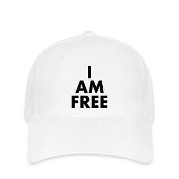 I am free - Casquette Flexfit - blanc - Devant