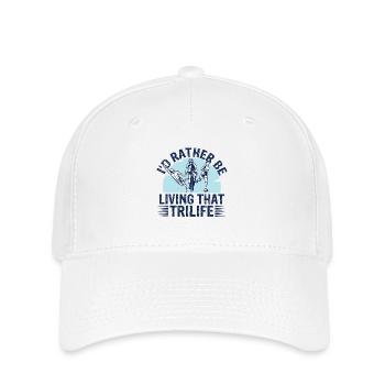 Je préfère vivre cette trivie - Casquette Flexfit - blanc - Devant