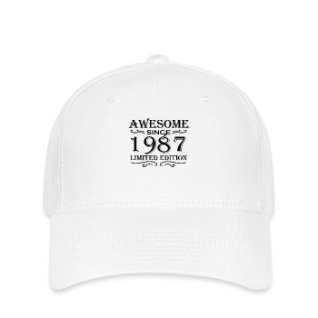 1987 - Jahrgang 1987 - Flexfit Cap - Weiß - Vorne