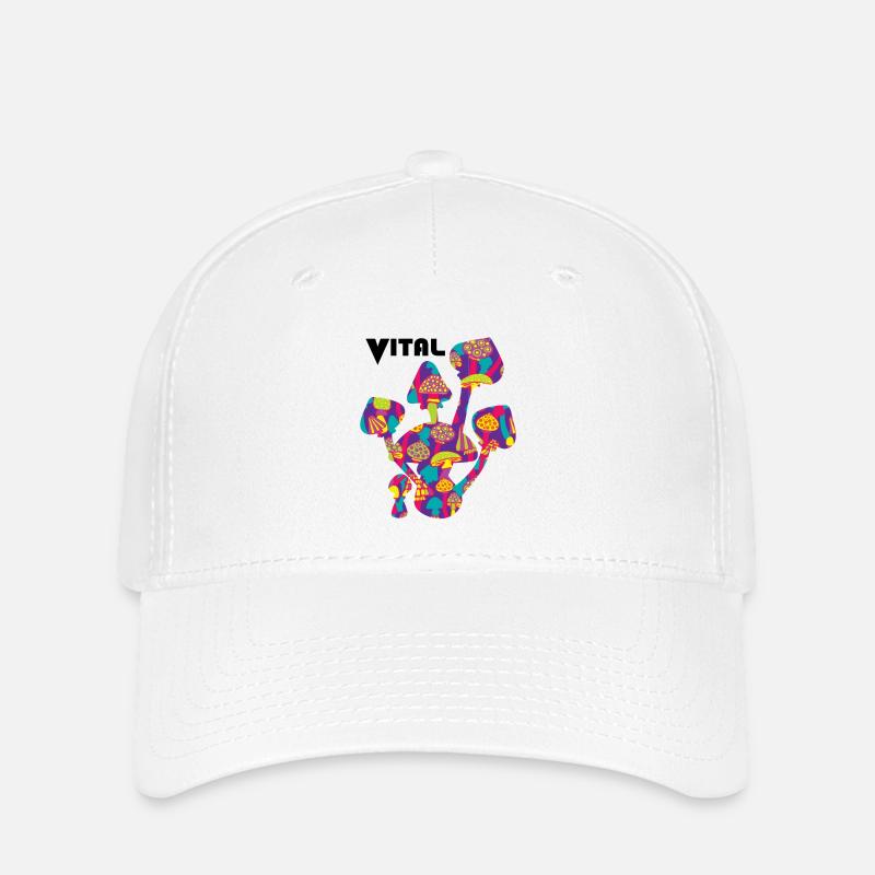 Vital Pilz neon - Flexfit Cap - Weiß
