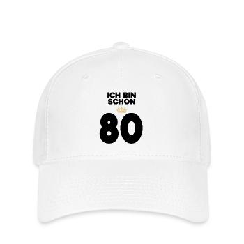 80 Geburtstag - 80 Jahre - Flexfit Cap - Weiß - Vorne