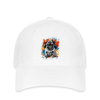 Mops - Flexfit Cap - Weiß - Vorne