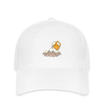 Bergsteigen Berge Berg Bier - Flexfit Cap - Weiß - Vorne