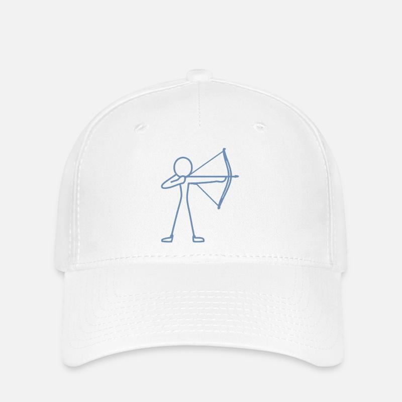 Archer à l’arc à l’arc à l’arc - Casquette Flexfit - blanc
