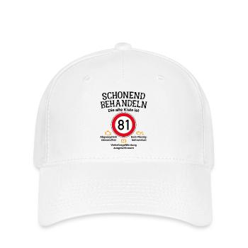 81. Geburtstag Schonend Behandeln 81 Alte Kiste 81 - Flexfit Cap - Weiß - Vorne