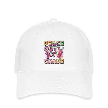 Peace Out 1. Klasse Letzter Schultag - Flexfit Cap - Weiß - Vorne