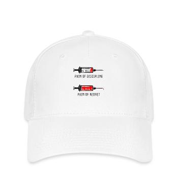 Pain Of Discipline Regret Discipline Fitness Success - Flexfit Cap - white - Front