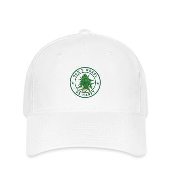 Cannabis Marijuana Weed Fumer - Casquette Flexfit - blanc - Devant