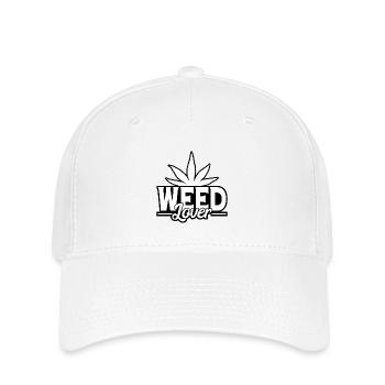 Cannabis Marijuana Weed Fumer - Casquette Flexfit - blanc - Devant