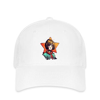 Big Star and Anime Girl - Flexfit Cap - white - Front