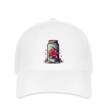 Flacon de potion magique et rose - Casquette Flexfit - blanc - Devant