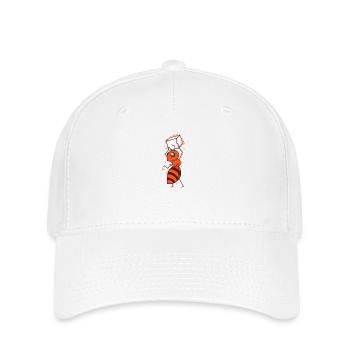 Ameise trägt Zuckerwürfel fleißige Insekten - Flexfit Cap - Weiß - Vorne