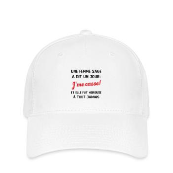idee depart collegue de travail humour - Casquette Flexfit - blanc - Devant