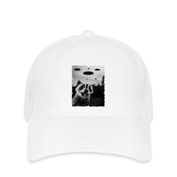 Raccoon Alien Invasion Uap Weirdcore - Flexfit Cap - white - Front