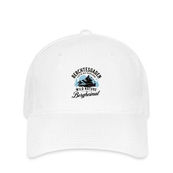 Berchtesgaden Wildnis Logo Alpenlandschaft - Flexfit Cap - Weiß - Vorne