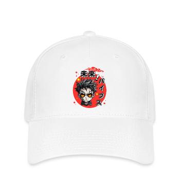 Future Vibes Cyberpunk Young Japanese Style - Flexfit Cap - white - Front