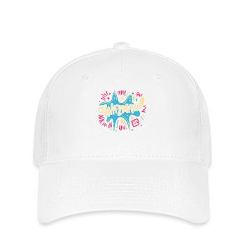Watzmann lettering poppy, modern, freaked out - Flexfit Cap - white - Front